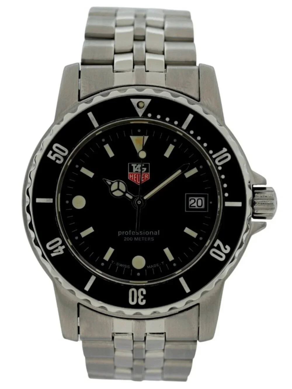 Tag Heuer 37mm Men's 1500 Series Black Dial Swiss SS Watch! Ref: WD1210-G-20!